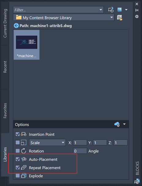 AutoCAD 2024 Smart Blocks plaatsen