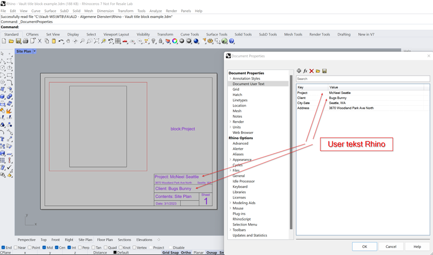 Screenshot Rhino Vault plug in 2