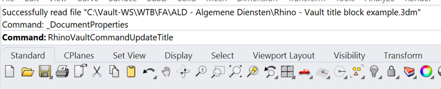 Screenshot Rhino Vault plug in 3
